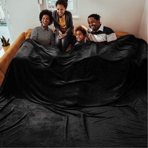 Bedsure-Upgraded Weight Oversized 120x120 Ultra Soft Fuzzy & Plush Solid Flannel Blanket - 1 of 4