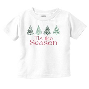 Classic Christmas Tree Tis The Season Toddler Baby Graphic T Shirt Brisco Brands - 1 of 4