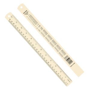 Unique Bargains Aluminum Alloy Rulers with Centimeters Millimeters Inches and Conversion Table 2 Pcs - 1 of 4