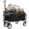 Grungis Foldable Shopping Cart with Strapping System,Beach Cart with All-Terrain Wheels,Utility Cart for Camping,Shopping,Sports,Gardening - 2 of 4