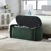 NicBex Modern 44.1" Storage Bench Corduroy Upholstered Accent Stool with Cushioned Top for Entryway and Living Room - 2 of 4