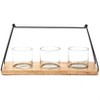 The Lakeside Collection Modern Farmhouse Decor Accents - Wood & Iron Candleholder - 3 of 4