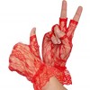 Skeleteen Girls Fingerless Lace Costume Gloves - Red - 2 of 4