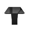 Sapphtopaz Modern Rectangular Dining Table with Painted Glass Top with Wooden Base for Kitchen, Dining Room - 3 of 4