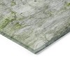 Olive Green And Gray Abstract Washable Indoor Outdoor Area Rug - 4 of 4