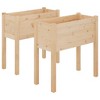 vidaXL Garden Planters 2 pcs 27.6"x12.2"x27.6" Solid Wood Pine - 2 of 4