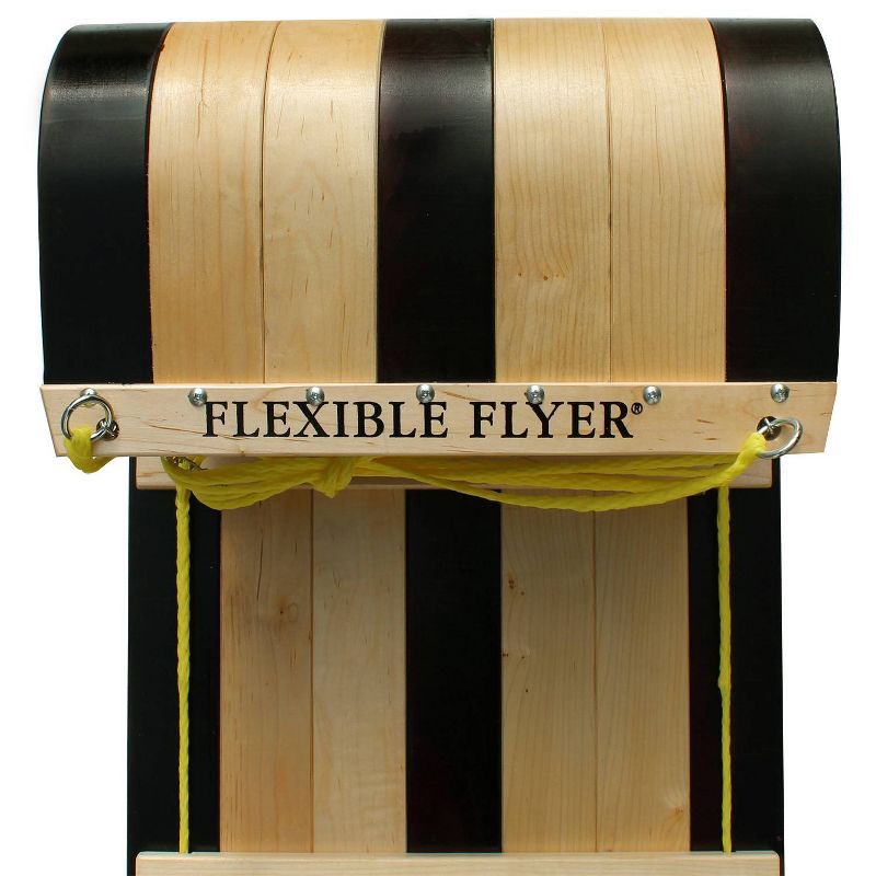 Flexible Flyer 6&#39; Wooden Toboggan - Light Brown/Black, 3 of 5