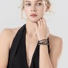 Boho Wrap Bracelet with Infinity Design, Leather Cuff Bangle with Magnetic Clasp, Stackable Jewelry Gift for Mom - 3 of 4