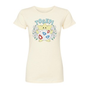 Women's - Pokémon - Floral Togepi Fitted Graphic T-Shirt - 1 of 2