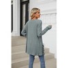 Women's Ribbed Long Sleeve Knit Cardigan with Pockets - 4 of 4