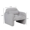 CAVINAS Teddy Accent Chair with Arms and Pillow,Modern Upholstered Living Room Chairs,Reading Chairs for Living Room - 3 of 4
