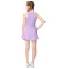 Girls Silt Tennis Dress with Built-in Shorts Girls Athletic Dress Sleeveless A Line Tennis Dress Pleated Girls Golf Dress - 2 of 4