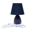 (Set of 2) 9.45" Petite Ceramic Oblong Bedside Table Desk Lamps with Matching Tapered Drum Shade - Creekwood Home - 2 of 4
