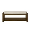 Sapphtopaz 47" Modern Storage Bench with Removable Upholstered and Lower Shelf Shoe Rack, Storage Ottoman, Entryway Bench for Bedroom, Entryway, Beige - 2 of 4
