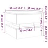 vidaXL Coffee Table White Engineered Wood Medium Square Modern - 4 of 4