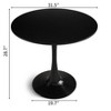 Grungis Round Dining Table for 2-4 People,Modern Kitchen Table with Black Wood Legs for Kitchen,Living Room - 3 of 4