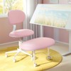 Pinmoco Egg-Shape Upholstered Office Chair Adjustable Height Ergonomic Office Chair with Lumbar Support and Wheels - 2 of 4