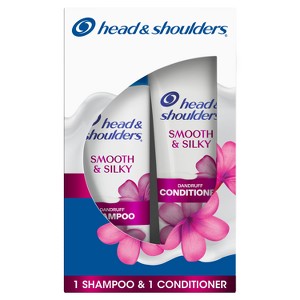 Head & Shoulders Smooth & Silky Paraben Free Smooth & Silky Shampoo and Conditioner Dual Pack - 23.1 fl oz/2ct - 1 of 4