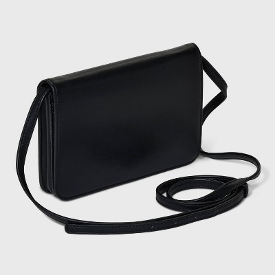 A New Day Flap Cell Phone Wallet - A New Day™ Black: Shell, Snap Closure, Solid Pattern — фото 3
