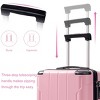 FURNIinspire Bag And Luggage Sets 20 Inch Luggage Set, Lightweight Checked Suitcase with 2 Mesh Bag Travel Business, Pink, 8.3"*13.6"*21.5" - 3 of 4