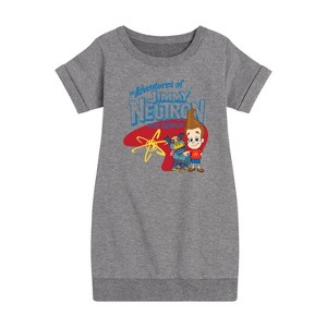 - Jimmy Neutron - Adventures of Jimmy Neutron Graphic Short Sleeve Fleece Dress - 1 of 3
