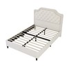 CAVINAS Platform Bed with Ruched and Button Tufted Headboard,Upholstered Bed Frame,Box Spring Not Required,Velvet - 4 of 4