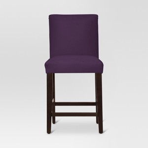 Skyline Furniture 25" Velvet Parsons Counter Height Barstool Wood - 1 of 4