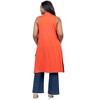 Plus Long Sleeveless Cardigan Vest - 24seven Comfort Apparel™ - 3 of 3