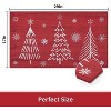 Christmas Doormat Washable Holiday Welcome Mat, Non-Slip Xmas Tree Indoor Outdoor Rug, Non-Shedding Front Door Mat for Kitchen or Bedroom - 2 of 4