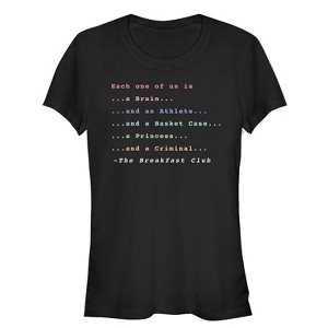 Juniors Womens The Breakfast Club Each One Of Us Stereotype T-Shirt - 1 of 4