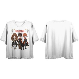 Harry Potter Always You Three Juniors White Crop T-shirt - 1 of 3