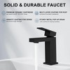JANSNO Square Single Hole Bathroom Faucet with Pop-Up Drain and Water Supply Hoses - 4 of 4