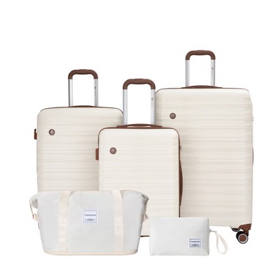 Whisen 5-Piece Set(20/24/28 in.)   Luggage Sets Lightweight Suitcase with TSA Lock and Rotating Wheels