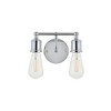 Elegant Lighting Serif 2 light chrome Wall Sconce - 3 of 4