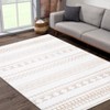 Washable Indoor Farmhouse Large Area Rug for Living Room Bedroom, Non Slip Geometric Print Carpet for Home Office - 3 of 4