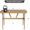 Infurnic Desks, Rectangular Dining Desk with four Sturdy Tables Legs, Modern Table for Kitchen or Living Room, Brown, 27.6"*47.2"*29.5" - 4 of 4