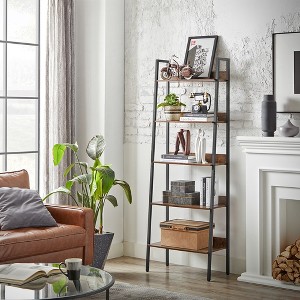 VASAGLE Bookshelf 5-Tier Extra Wide Book Shelf Bookcase Rustic Brown and Black - 1 of 4