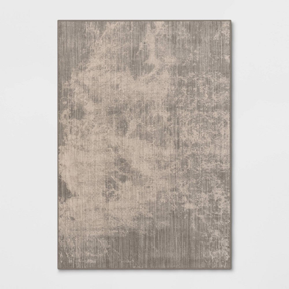 7'x10' Ryebrook Distressed Modern Abstract Woven Area Rug Taupe - Threshold™