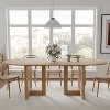 PexFix 79" x 33.5" Farmhouse Kitchen Dining Room Table Home Furniture Oval Natural Kitchen Table with Rattan Woven Legs for Kitchen Bar Living Room - 3 of 4