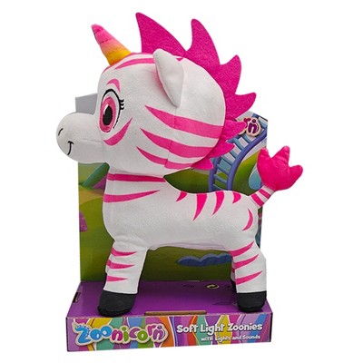 Zoonicorn Soft Light Zoonies Plush - Aliel or Ene, LED Horn, Sound, Kids 3+