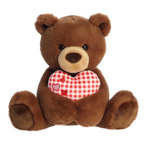 Aurora Medium Sweetheart Snuggles Valentine Heartwarming Stuffed Animal Chocolate 11" - image 1 of 4