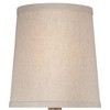 360 Lighting Chalane Rustic Accent Table Lamps 23 1/2" High Set of 2 Antique Bronze Hammered Natural Linen Shade for Bedroom Living Room Bedside House - 3 of 4