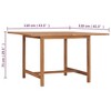 vidaXL Patio Dining Table, 43.3"x43.3"x29.5" Solid Wood Teak - 2 of 4