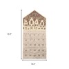 HomeRoots 35" X 17" Beige Fabric And Wood Joy to the World Christmas Lighted Advent Calendar Wall Decor - 3 of 4