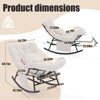MOONMISS Rocking Chair with Thick Cushion and Frame Steel Egg Chairs Lounge Reading Chair for Living Room, Bedroom, Apartment - 2 of 4