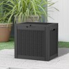 Lirago 31.2 Gal 118L Outdoor Storage Box with Lid Weatherproof Polypropylene Resin UV Protected KD Design Black - 2 of 4