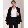 Allegra K Women's Elegant Chiffon V Neck Sleeveless Work Pleated Blouse - 3 of 4