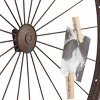 Metal Bike Wheel Wall Decor with Clothespin Photo Brown - Olivia & May - 4 of 4