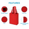 Unique Bargains Felt Reusable 2 Bottle Wine Carrier Tote Bag with Divider - 3 of 4