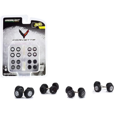 "Chevrolet Corvette" Wheels & Tires Multipack Set of 24 pieces "Wheel & Tire Packs" Series 5 for 1/64 Scale Models by Greenlight